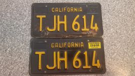 1966 California License Plates, DMV Clear