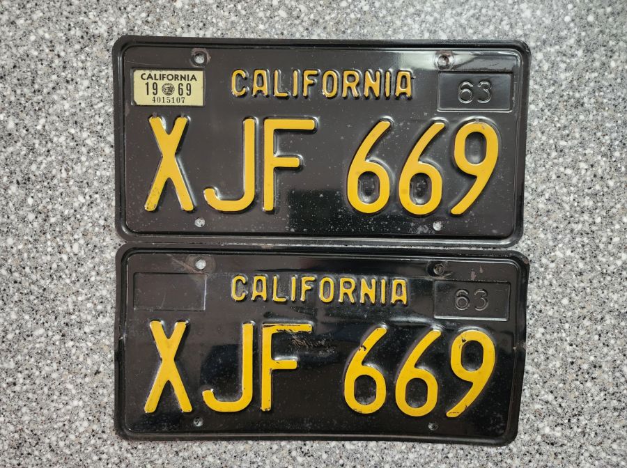 1969 California License Plates, DMV Clear