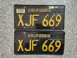 1969 California License Plates, DMV Clear