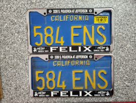 1972 California License Plates, DMV Clear 