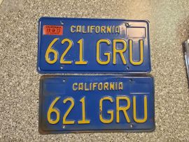 1973 California License Plates, DMV Clear 