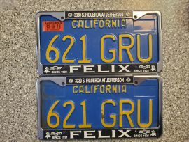 1973 California License Plates, DMV Clear 
