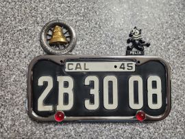 1945 California License Plate, DMV Clear