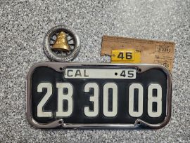 1945 California License Plate, DMV Clear