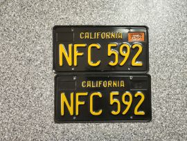 1965 California License Plates, DMV Clr