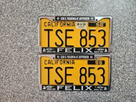 1959 California License Plates, Pro-Restored, DMV