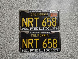 1965 California License Plates, DMV Clear 