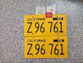 1961 California Commercial License Plates, DMV Clr