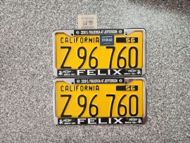 1960 California Commercial License Plates, DMV Clr