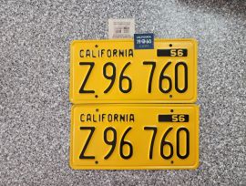 1960 California Commercial License Plates, DMV Clr