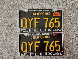 1965 California License Plates, DMV Clear 
