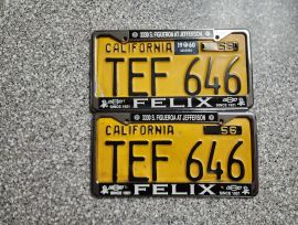 1960 California License Plates, DMV Clear 