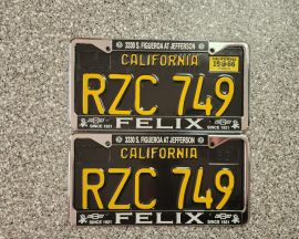 1966 California License Plates, DMV Clear 