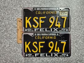 1964 California License Plates, DMV Clear 