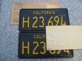 1963 California Commercial License Plates, DMV
