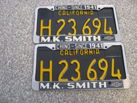 1963 California Commercial License Plates, DMV