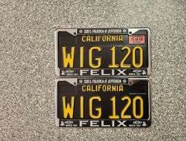 1968 California License Plates, Pro-Restored, DMV 