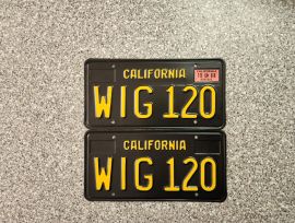 1968 California License Plates, Pro-Restored, DMV 
