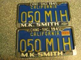 1975 California License Plates, DMV Clear 