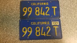 1974 California Commercial License Plates, DMV,