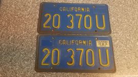1974 California Commercial License Plates, DMV