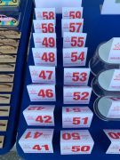 Classic Carl’s Jr table tent numbers 01 thru 99
