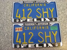 1978 California License Plates, DMV Clear 