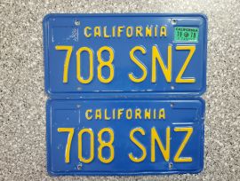 1978 California License Plates, DMV Clear 
